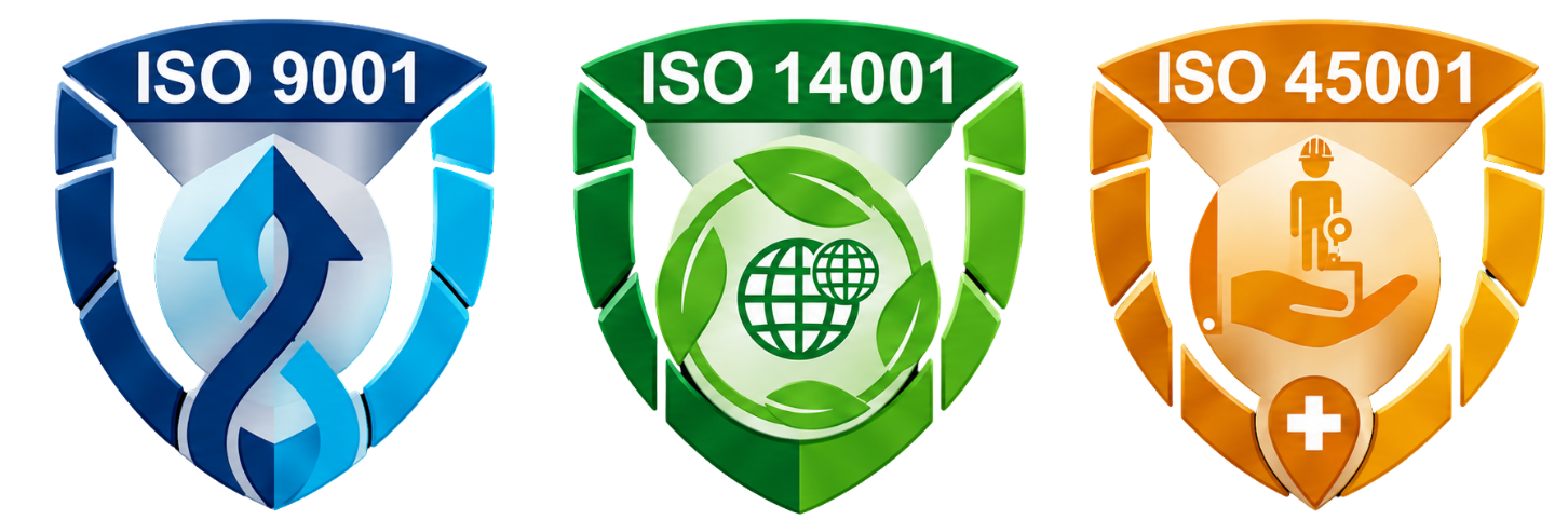 Certificações ISO 9001, ISO 14001 e ISO 45001